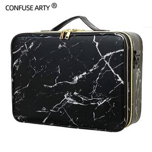Cosmetic Bags Cases arrival Large multi-storey professional make up package bag nail pattern semi-permanent tool box cosmetic case bags 230519