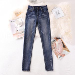 Calças de brim lápis calças femininas calças de brim femininas tamanho grande 2022 tendência moda coreana denim macacão jean oversize frete grátis