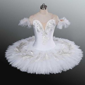 Dancewear Romantik Profesyonel Bale Tutu Beyaz Kuğu Göl Kız ve Kadın Balerin Partisi Dans Kostümleri Balesi Tutu Balett Elbise Kız 230520