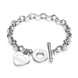 Kette 2021 Est Ankunft Edelstahl Armbänder Gravierte Wörter Personalisierte Herz O Brief Liebe Bibel Prbs Link Armband Frauen Jewe Dhhjz