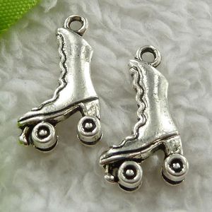 Charmos 220 peças Antique Silver Ice Skate Charms 21x11mm #1751