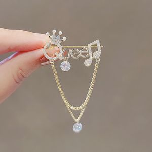 Rainha da moda Broche para mulheres de luxo de zircão Acessórios de roupas de cristal Jóias por atacado