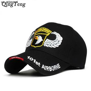 ボールキャップランニングシュート101st空borne部門メンズ野球キャップ米軍キャップスナップバック帽子エアフォアスポーツ戦術キャップパパ5パネル骨J230520