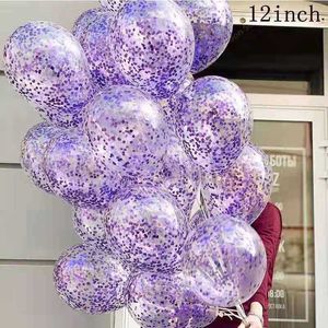 Decoração 30 peças balão de confete prateado feliz aniversário decoração de casamento globos bolas de ar brancas suprimentos de chá de bebê