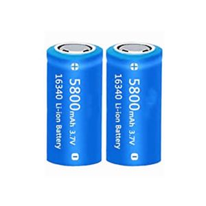 New CR123A 16340 Lithium Battery 5800mah3.7v سعة عالية السعة الليزر