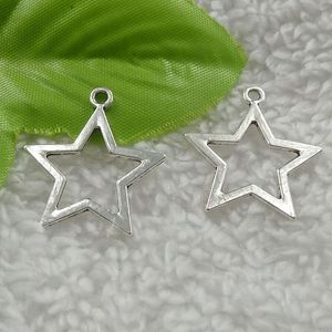 charms 240 pieces antique silver star charms pendant 27x24mm #4607