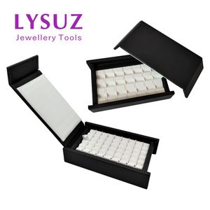 Display Leather PU Cover Points borttagbar ädelsten Displaybox Lossa Diamond Storage Bag V Groove Jewellery Packaging Tray Lysuz