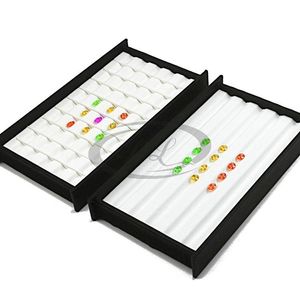 Boxes High Quality Leather 20 X 11 cm L Size Gem Display Tray Diamond Storage Box Jewelry Holder Organizer Case