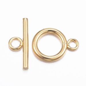 Polish 50pcs 304 Stainless Steel OT Toggle Clasps Connector Hooks Golden Color for Jewelry Making DIY Bracelet Necklace Craft Finding