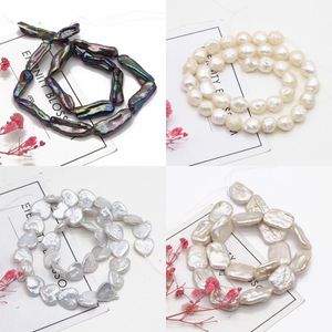 Crystal Heart Natural Freshwater Pearl Baroque Irregular Perforated Pine Pearl Beads DIY Elegant Necklace Bracelet Jewelry Produc