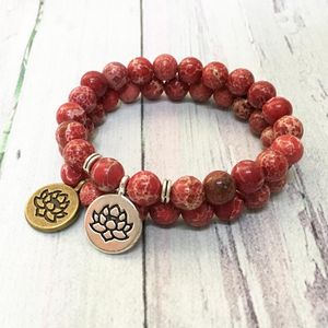 Bangle MG0564 Natural Red Regalite Stone Bracelet For Women High Quality Mala Yoga Bracelet Spiritual Bracelet Powerful Energy Jewelry