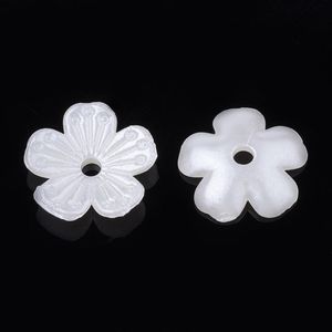 Crystal 2000pcs 3/4/5petal Flower Abs Plastimitation Pearl Pärla Caps för smycken Making End Connector Decor Accessories