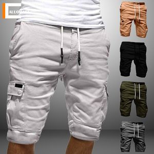 Mens shorts Summer Cargo Men Militär Tactical Flap Pockets Bermudas joggar Lossa arbete Casual Short Green Fitness Pants 230519