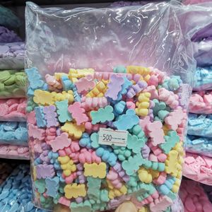 Polish 500pieces 1218mm diy resin candy bear shape sticker half beads scrapbook for woman kids hairpin jewelry making accessories 2022