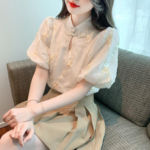 Damskie bluzki chiński styl damski odzież vintage tops moda kobieta 2023 Tradycyjna retro cheongsam -orientalna koszula