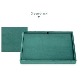 Коробки зеленый бархат с двусторонним ювелирным дисплее