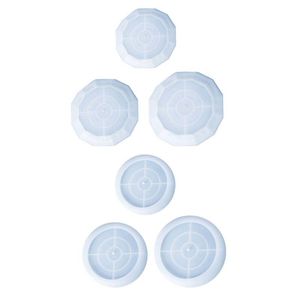 Utrustning 3 datorer Crystal Epoxy Harts Mold Threelayer Round 3D Fruit Tray Casting Silicone Mold Diy Crafts Ornament Making Tool