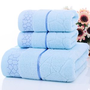 Geometric Towels Set Comfortable 100% Cotton Bath Thick Cotton Shower Bathroom Home Spa Face Towel Towels For Adults Handtuch