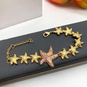 Braccialetti 2022 Nuovo marca di tendenza calda Lady Starfish Bracciale giallo Luxury Star Bracciale Party Gioielli Europeo Accessori popolari Giona regalo