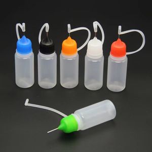 Needle Bottle Plastic Needle Bottle for Liquid with Colorful Cap Tip 5ml 10ml 15ml 20ml 30ml 50ml Empty Bottle