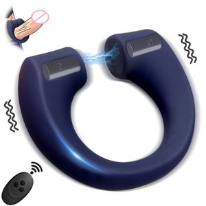 Vuxna leksaker penis ring vibrator för män fördröjar utlösning magnetisk kuk ring manlig onanator vuxen produkt sex tooys för man par sex leksak 230519