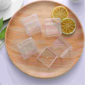 Dinnerware Sets 10 Pcs S Cups Cake Container Jelly Jar Sqare Dessert Mini Bowls Mousse Plastic Portion Small Lids