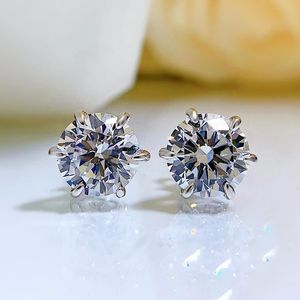 Stud Cosya 925 Sterling SilverEarrings Diamond Simple and Buresatile Sixclaw High Carbon Diamond earrings for Women Party Jewelry