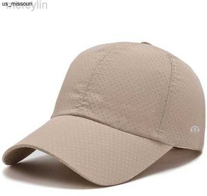 Caps de bola 23SS Designer Lululemens Women Caps Chapéus de beisebol Chapéu de beisebol rápido que executa o Sweatabsorbing Sports Sunshade Baseball Hat de pato Lugus Lulus Lemon J