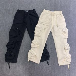 Men's Pants Mens Designer High Street Function Nylon Tooling Girdle Loose Casual Fashion Fitness Long Pant