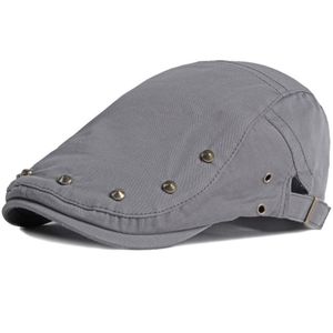 Berets HT3667 Spring Summer Caps for Men Kobiet Nit Regulowane Ivy Sboy Flat Cap Męska artystka malarz malarz bawełny beret hat