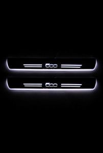 Moving LED Welcome Pedal Car Scuff Plate Pedal Door Sill Pathway Light For Fiat 500 500C 500X 500L7741450