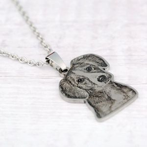 Necklaces Custom Pet Cat Silver Necklace Personalized Necklace Pendants Named Memorial 925 Silver Engrave Name Necklace Women Jewelry Gift