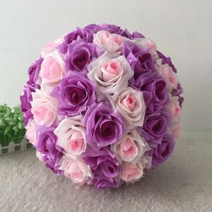 Hochwertige künstliche Blumen, Rosenkugeln, Kussball, zum Dekorieren von Blumen, Hochzeit, Garten, Markt, Party-Dekoration, Weihnachtsgeschenk, 5 Stück, 16 Farben