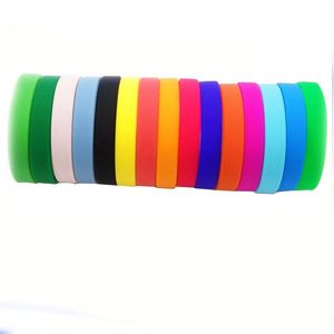 Bracelets 100pcs/lot Fashion Silicone Bracelet Pattern Custom Flat Printing Parade Concert Ecofriendly Wristband