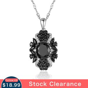 Collane GZ ZONGFA Ciondolo in argento sterling autentico 925 per donna Nuovo design Collana con gemma di spinello nero fatta a mano Gioielleria raffinata