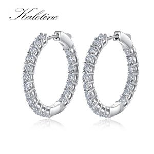 Huggie Kaletine New Fashion 925 Sterling Silver Shilly Cubic Zircon Earrings Good Quality Hoopイヤリング