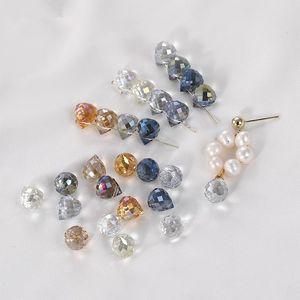 Beads 100pcs/lot geometry Water droplets shape color glass beads diy jewelry earring/bracelet pendants accessory