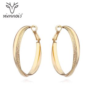 Huggie viennois Korean Geometric Round Hoop earrings for mold gold color big circle hoop earringsファッションジュエリーアクセサリーギフト