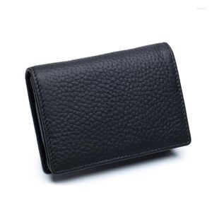 Porta-Cartões Masculino Carteira Bifold Saco de Dinheiro para Couro Titular Casual Trocar Bolso Moedas Presente de Negócios 517D