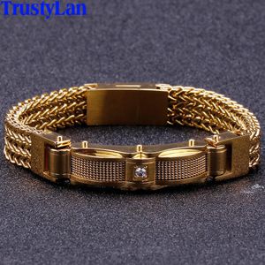 Gargantilhas luxo banhado a ouro pulseiras melhores amigos pulseira homem com fecho magnético 316l aço inoxidável acessórios de jóias masculinas