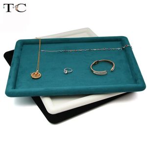 Display Schmuck Ablage Samt Ohrringe Ring Halskette Anhänger Armband Organizer Halter Box Schmuck Display Lagerung Tabletts