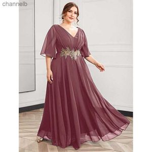 Casual Dresses Plus Size 2023 4XL 5XL Chiffon Flower Patch V Short Sleeve Dress Wedding Loose Luxury V Neck Lace Plus Size Dress Women Summer M L230520