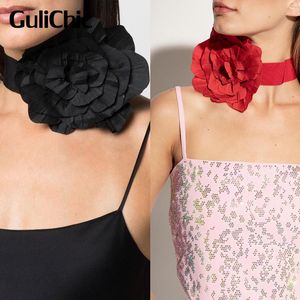 Necklaces 8.25 GuliChic Women Sexy Party Rose Flower Decoration Chain Chokers Necklaces Accessories