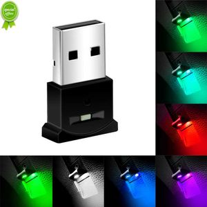 New Mini LED USB Car Ambient Light Auto Interior Atmosphere Light Decorative Lamp Colorful Light Emergency Lighting PC Car Accessor