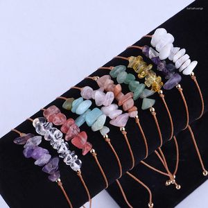 Bracelets de charme Bohemia Irregular Natural Stone Bracelet Summer Summer Beach Teave Lace Up Up Women Ajustável por atacado