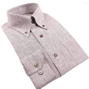 Мужские рубашки платья низкие цены, сделанные для измерения мужской рубашки, светло -серая заостренная пуговица вниз воротниц.