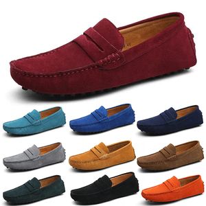 2023 Herren Freizeitschuhe Schwarz Blau Orange Grau Grün Braun Slip-on Sneakers Größe 40-45 Farbe4