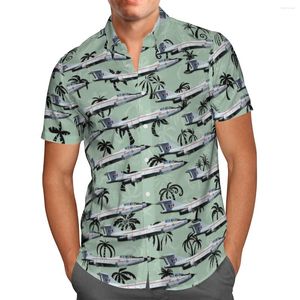 Camisas casuais masculinas Plano Cool 3d Beach Hawaiian 2023 Camisa de anime Summer Camisa curta Artilha de rua de tamanho grande 5xl Camisa Social Chemise