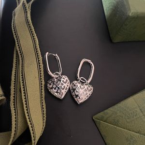 High Quality Earrings designer for women fashion stainless steel hollowed-out heart type earrings Letter G designer jewelry