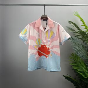 Camisa de designer masculina verão manga curta casual botão up camisa impressa camisa de boliche estilo praia respirável camiseta roupas #109